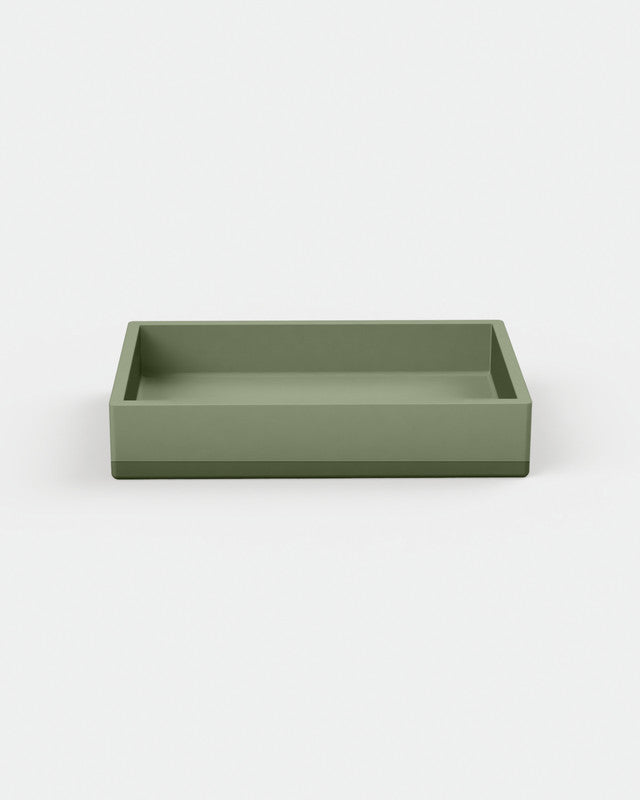 Box Concrete Basin - Two Tone Surface Mount