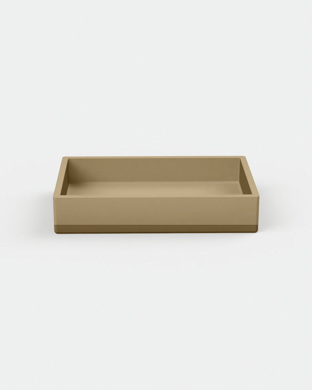 Box Concrete Basin - Two Tone Surface Mount