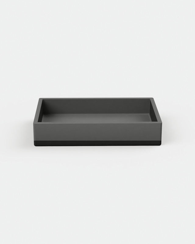 Box Concrete Basin - Two Tone Surface Mount