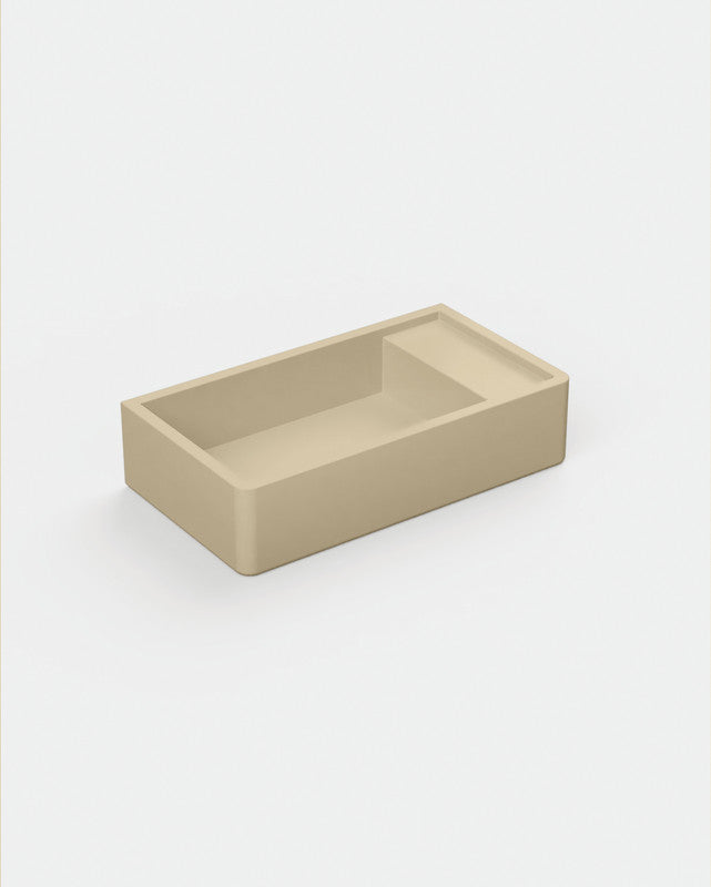 Shelf 02 Concrete Basin - Wall Mount | No Tap Hole | No Overflow