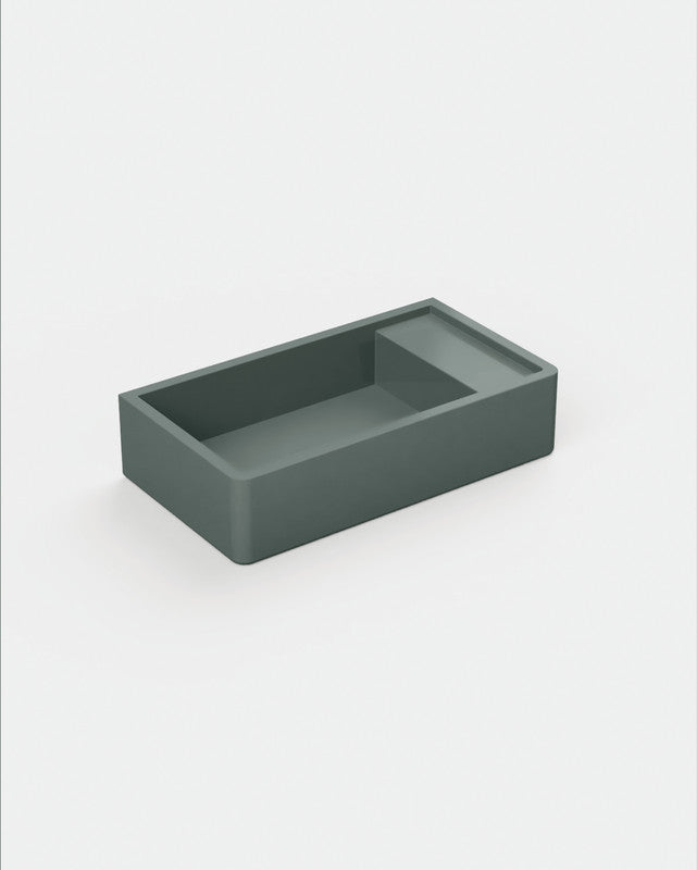 Shelf 02 Concrete Basin - Wall Mount | No Tap Hole | No Overflow