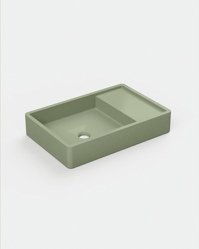 Shelf 03 Concrete Basin - Wall Mount | No Tap Hole | No Overflow