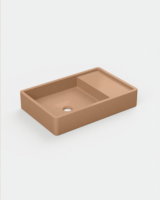 Shelf 03 Concrete Basin - Wall Mount | No Tap Hole | No Overflow