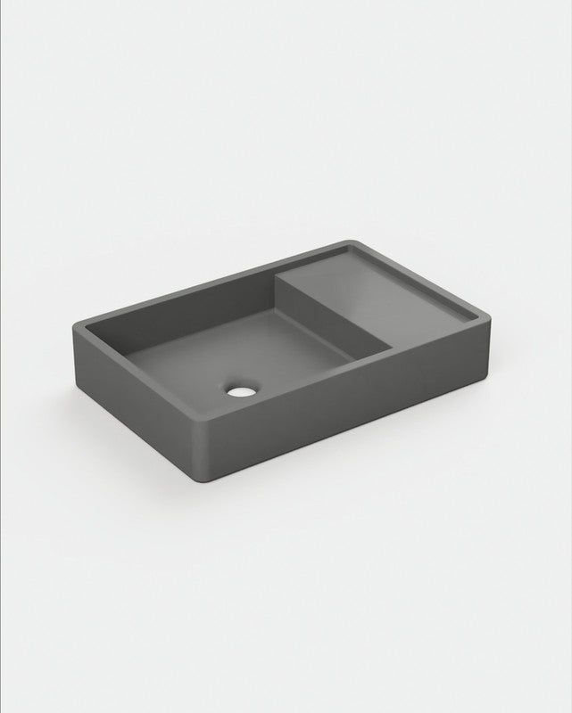 Shelf 03 Concrete Basin - Wall Mount | No Tap Hole | No Overflow