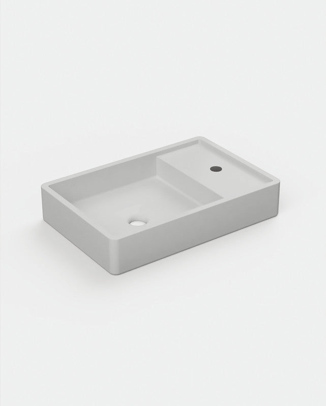Shelf 03 Concrete Basin - Surface Mount | Tap Hole | No Overflow