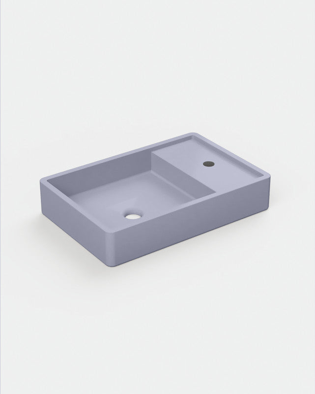 Shelf 03 Concrete Basin - Surface Mount | Tap Hole | No Overflow