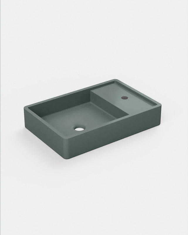 Shelf 03 Concrete Basin - Surface Mount | Tap Hole | No Overflow
