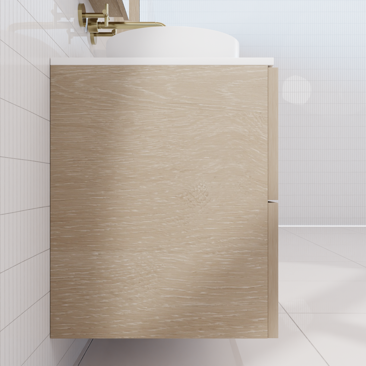 Odesa - 1500mm Coastal Oak Wall Hung Vanity