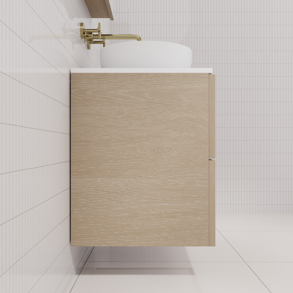 Odesa - 600mm Coastal Oak Wall Hung Vanity
