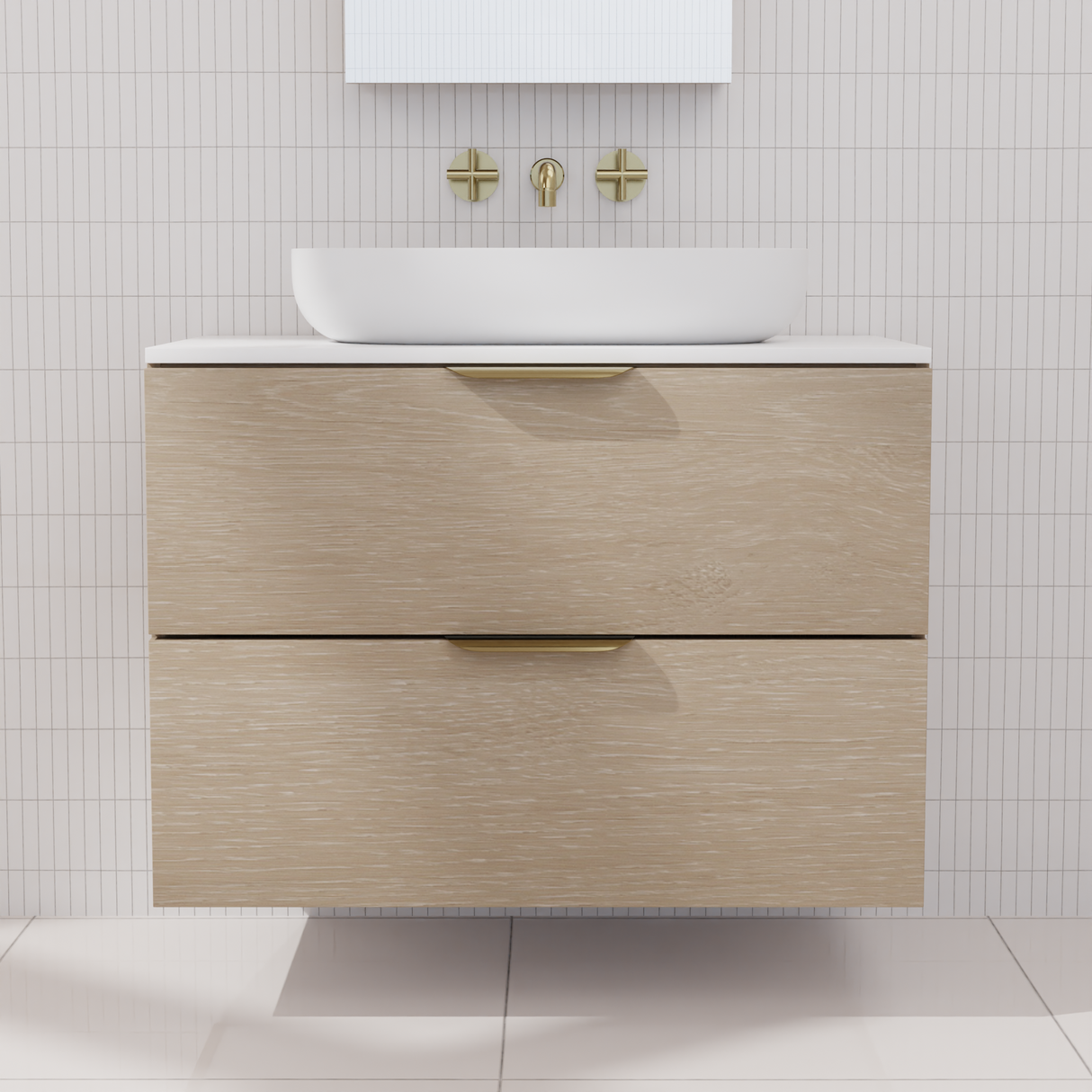 Odesa - 750mm Coastal Oak Wall Hung Vanity