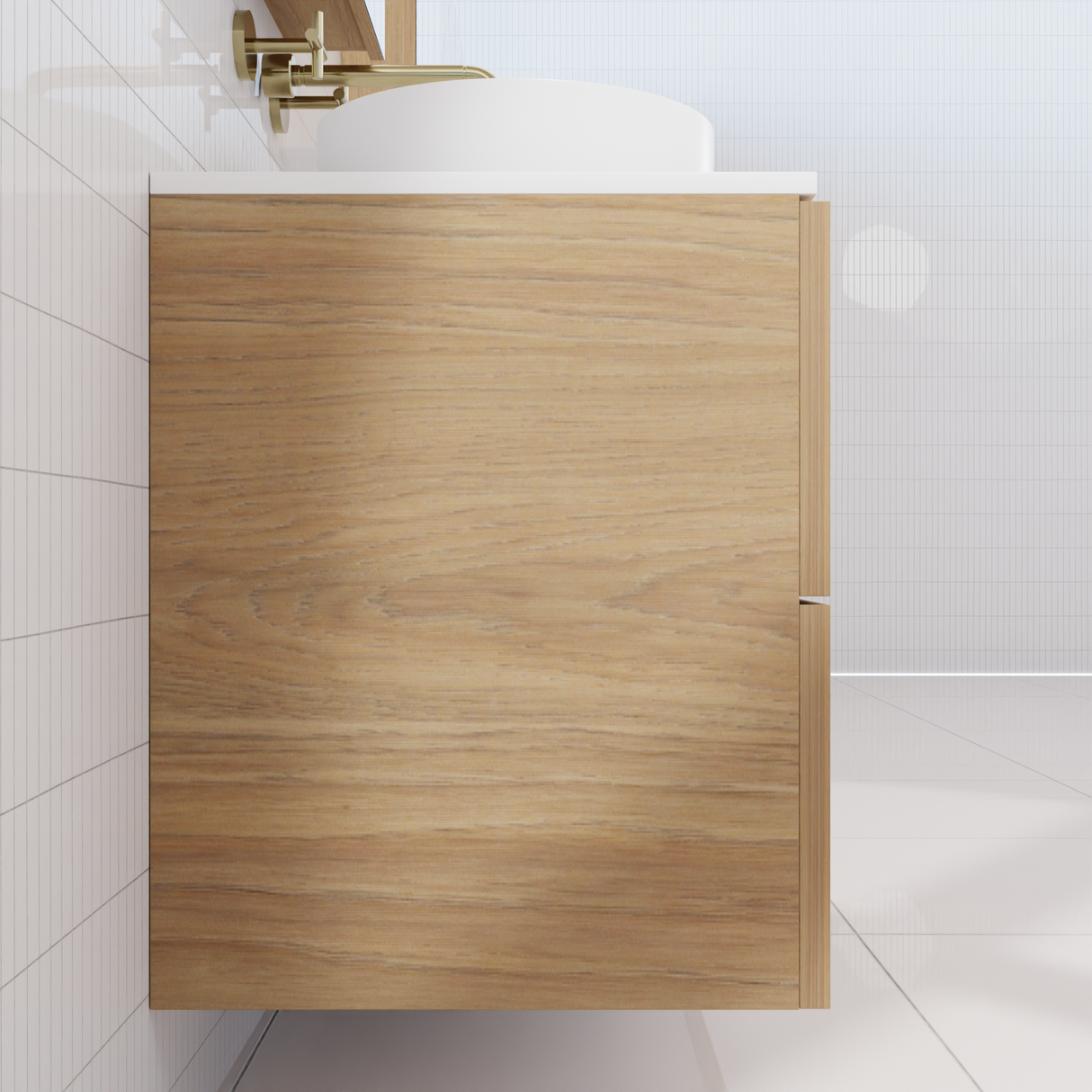 Odesa - 1500mm Prime Oak Wall Hung Vanity