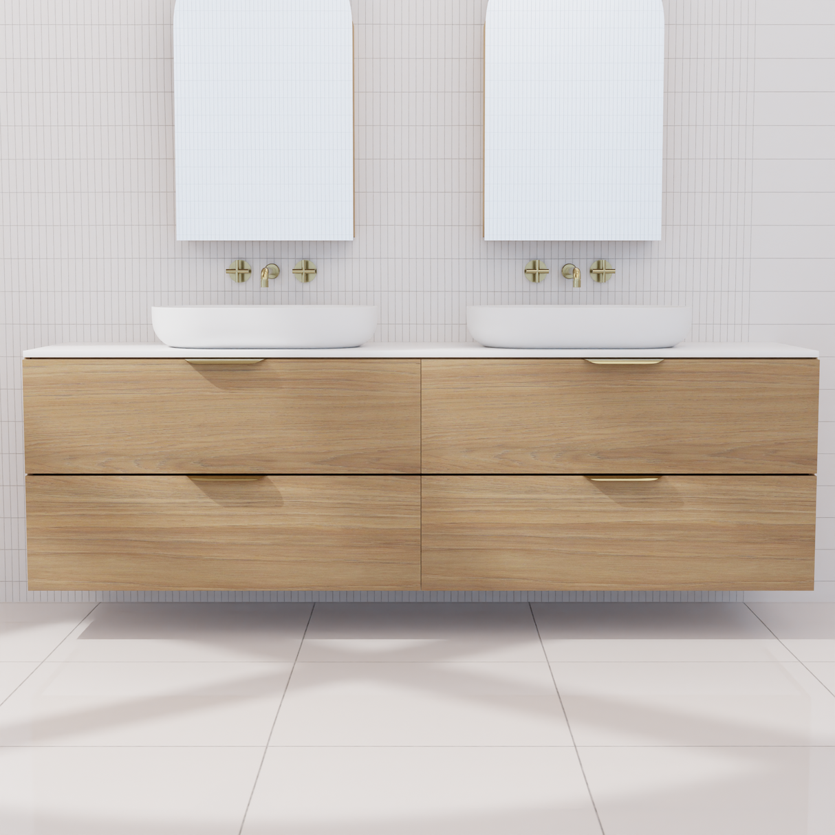 Odesa - 1800mm Prime Oak Wall Hung Vanity