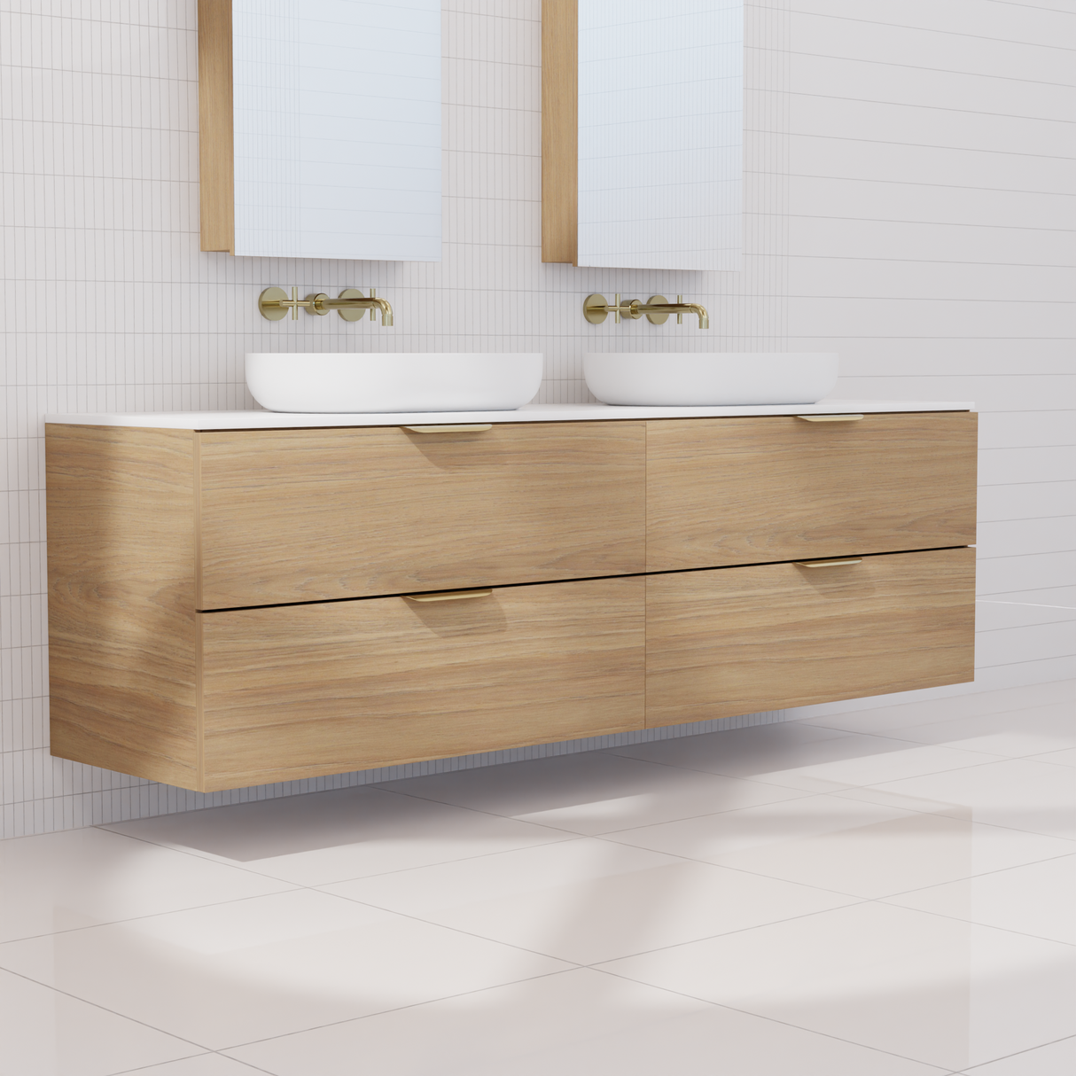 Odesa - 1800mm Prime Oak Wall Hung Vanity