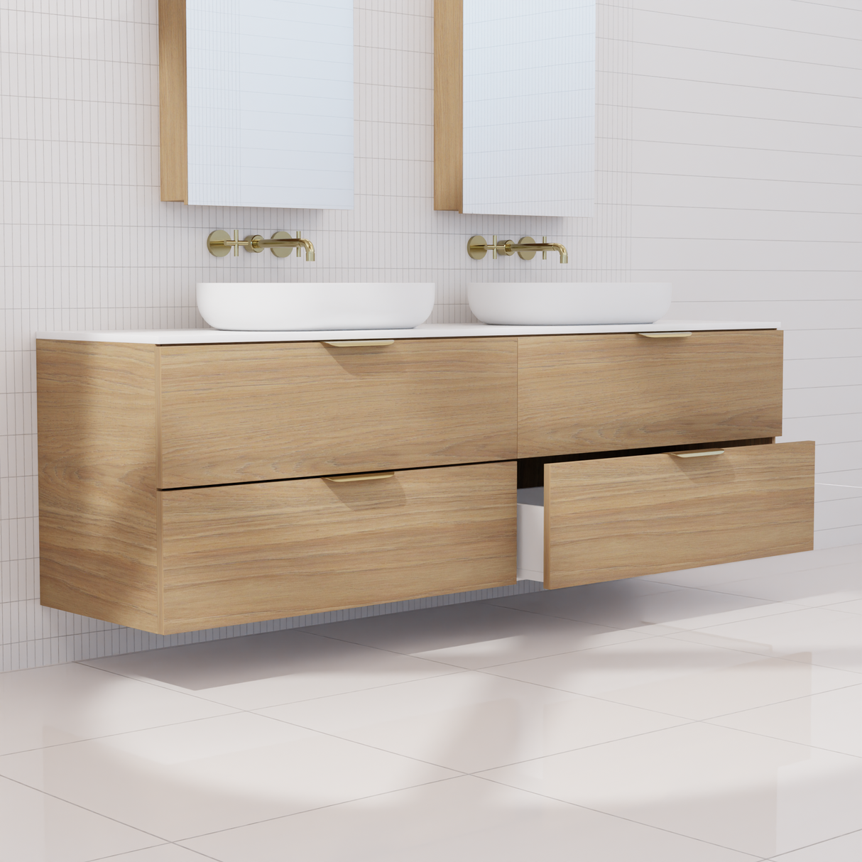 Odesa - 1800mm Prime Oak Wall Hung Vanity