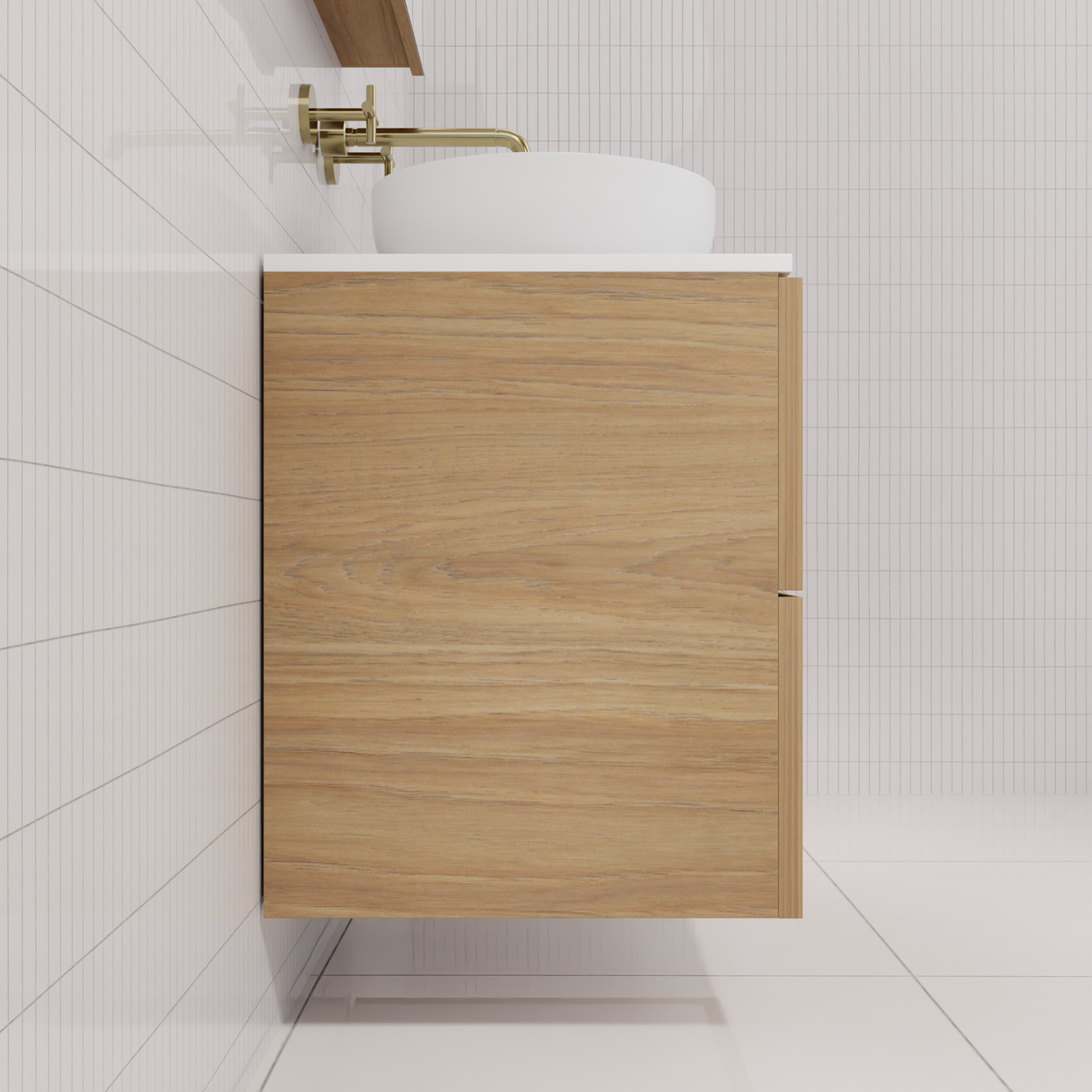 Odesa - 600mm Prime Oak Wall Hung Vanity