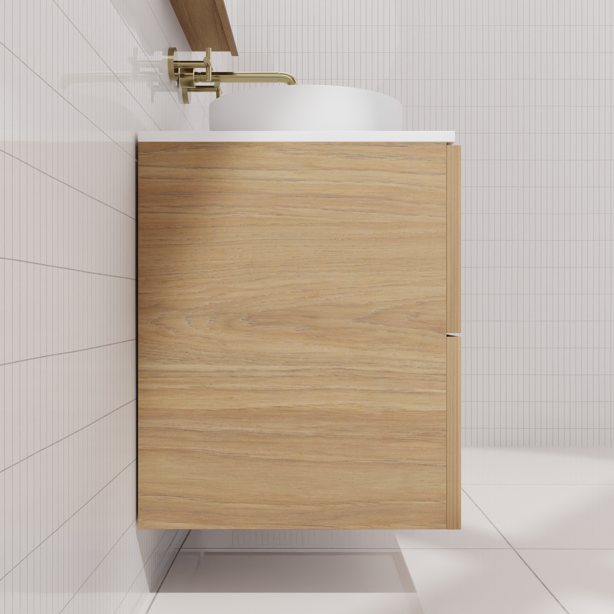 Odesa - 750mm Prime Oak Wall Hung Vanity