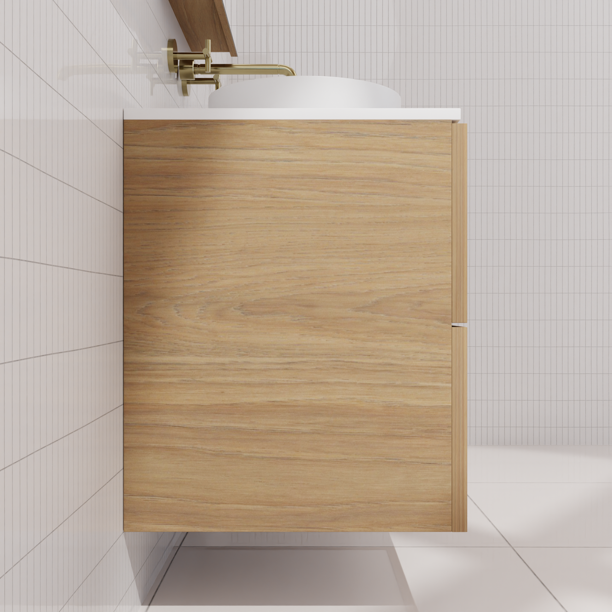 Odesa - 900mm Prime Oak Wall Hung Vanity