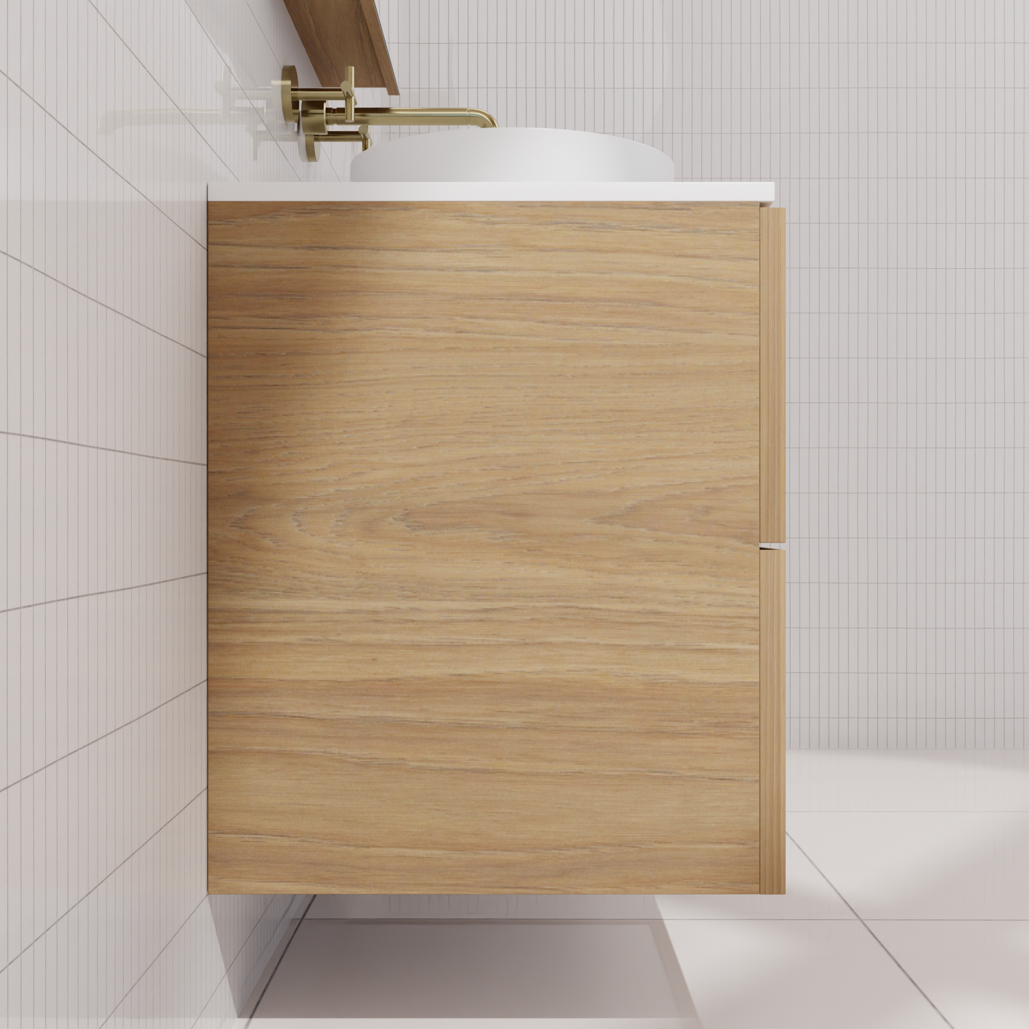 Odesa - 900mm Prime Oak Wall Hung Vanity