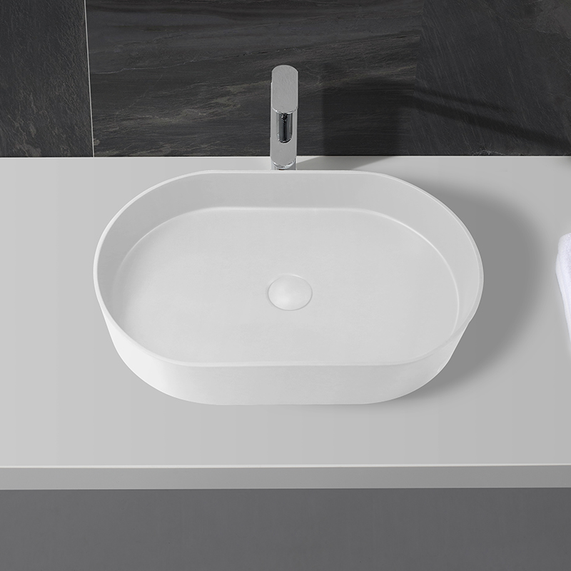 Plati - Matte White Solid Surface Basin