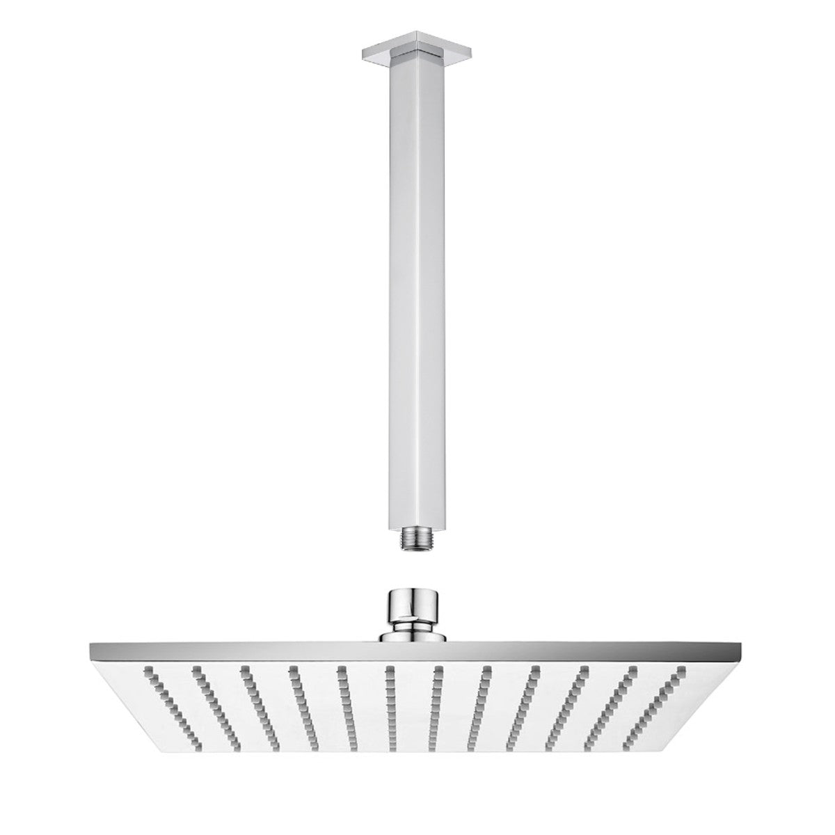 Portia - Polished Chrome 450mm Ceiling Arm and 250mm Shower Head