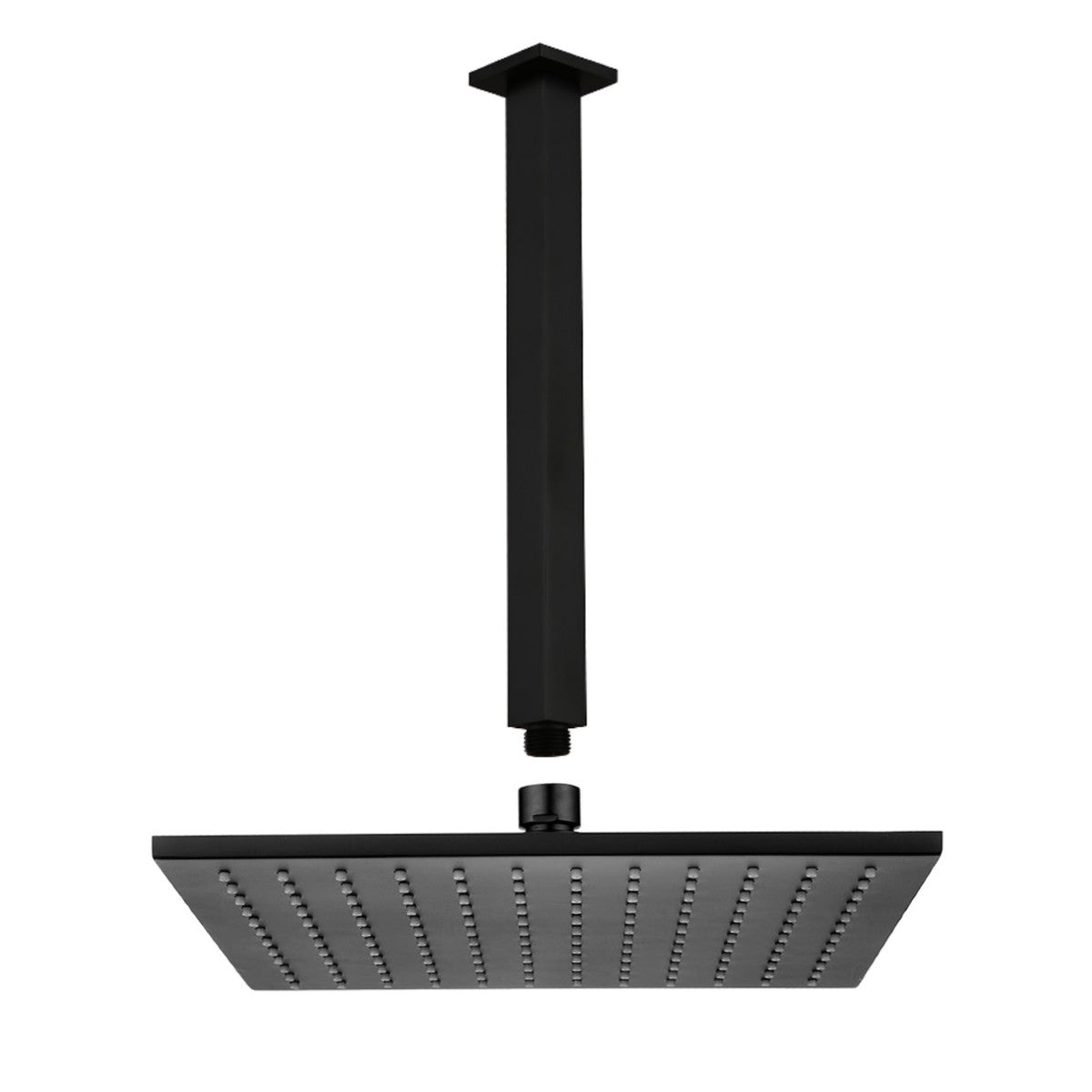 Portia - Matte Black 250mm Ceiling Arm and 250mm Shower Head