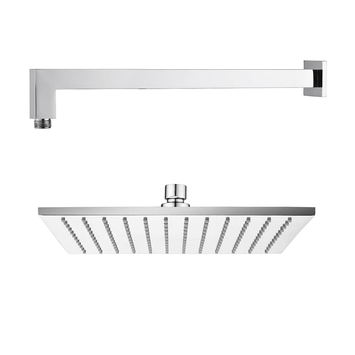Portia - Polished Chrome 400mm Wall Arm and 250mm Shower Head