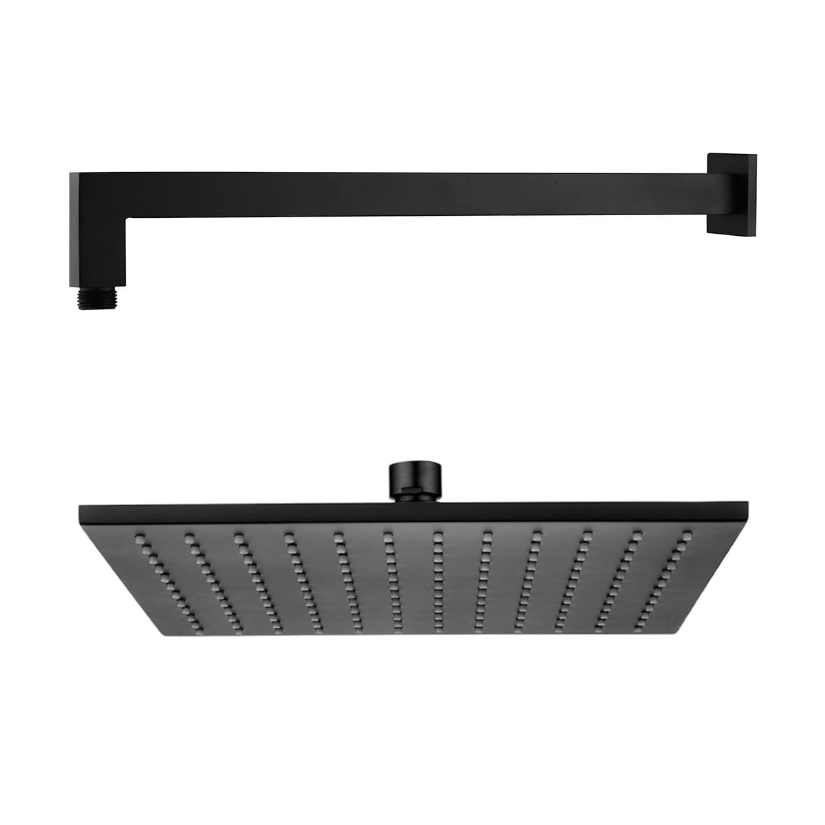 Portia - Matte Black 400mm Wall Arm and 250mm Shower Head