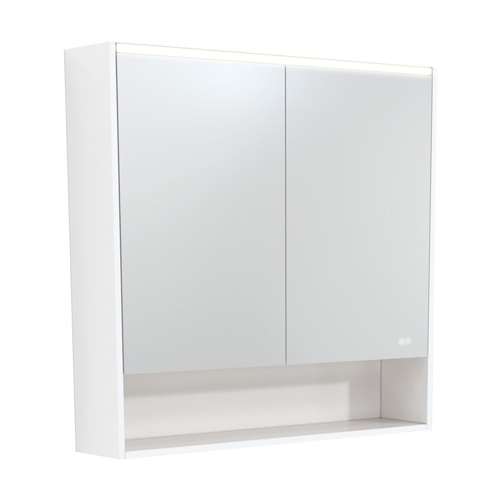 900 LED Mirror Cabinet with Display Shelf