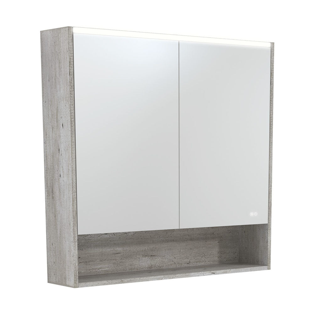 900 LED Mirror Cabinet with Display Shelf