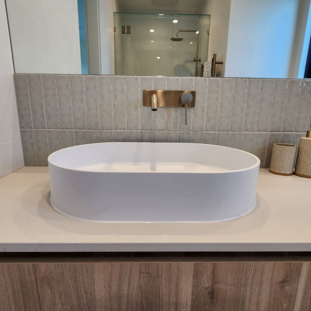 Plati - Matte White Solid Surface Basin