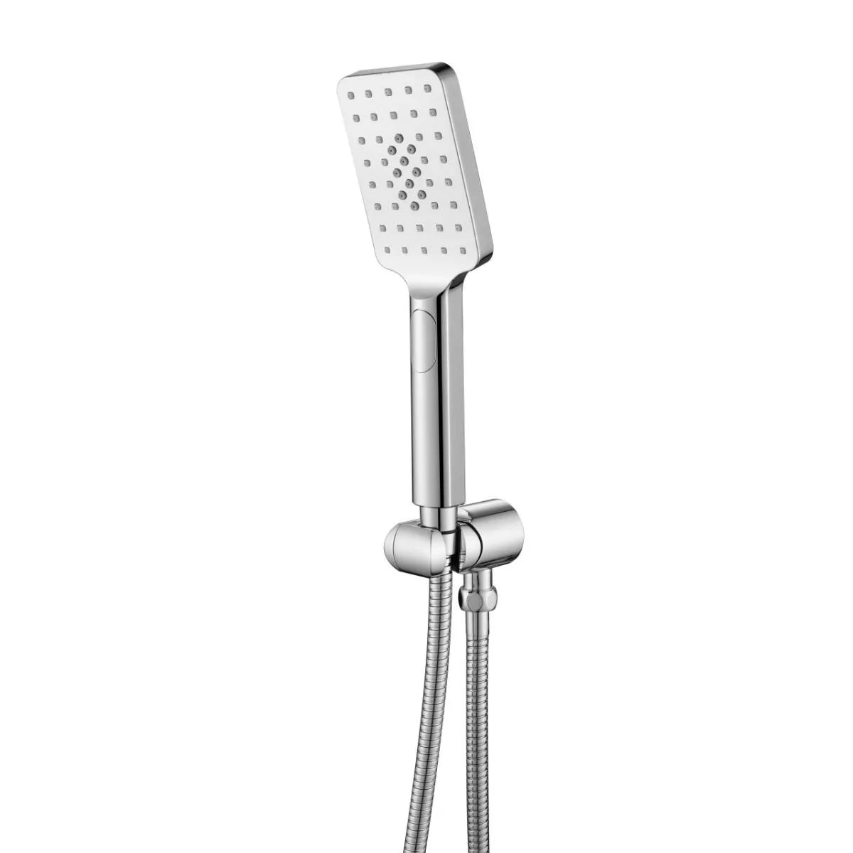 Cresta - Polished Chrome Square Multi-function Handshower on Tiltable Wall Bracket