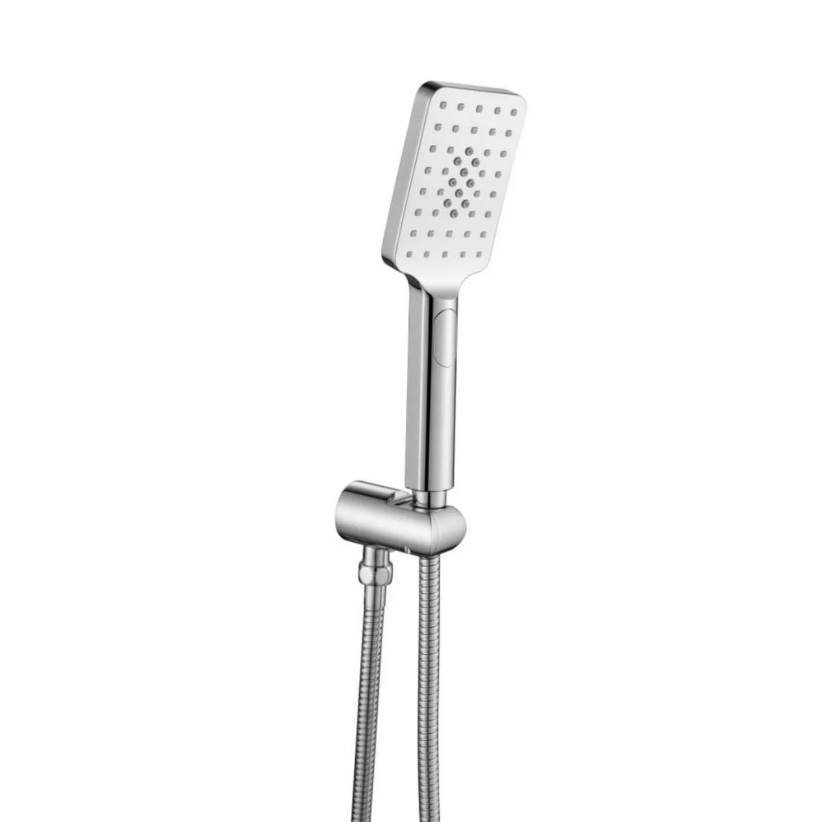 Cresta - Polished Chrome Square Multi-function Handshower on Tiltable Wall Bracket