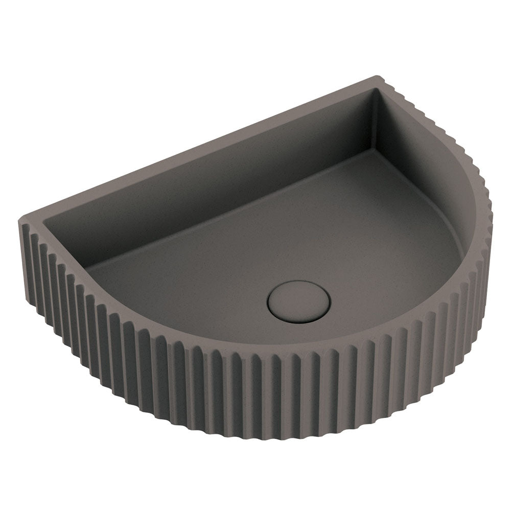 Valentina Concrete Fluted Arch Wall Basin
