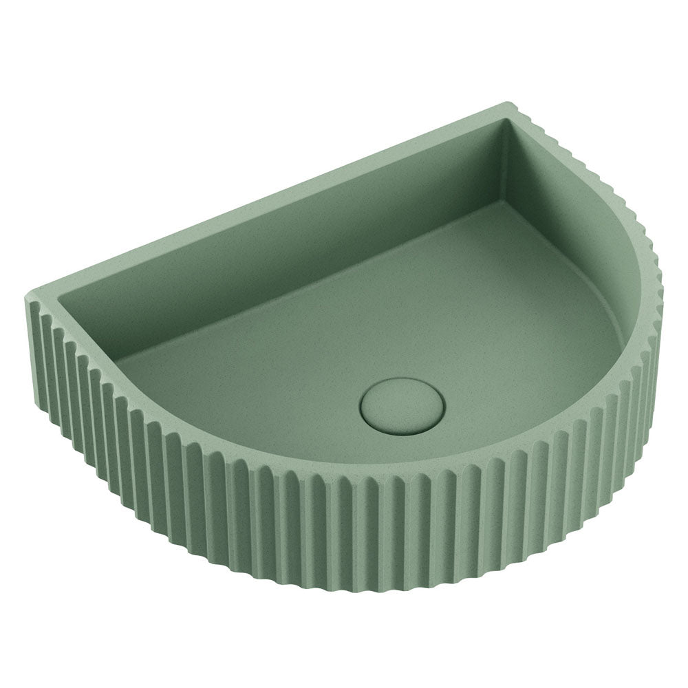 Valentina Concrete Fluted Arch Wall Basin