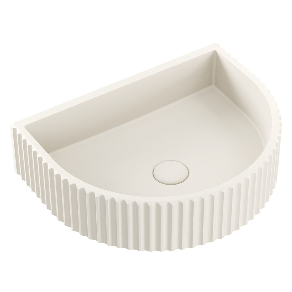 Valentina Concrete Fluted Arch Wall Basin