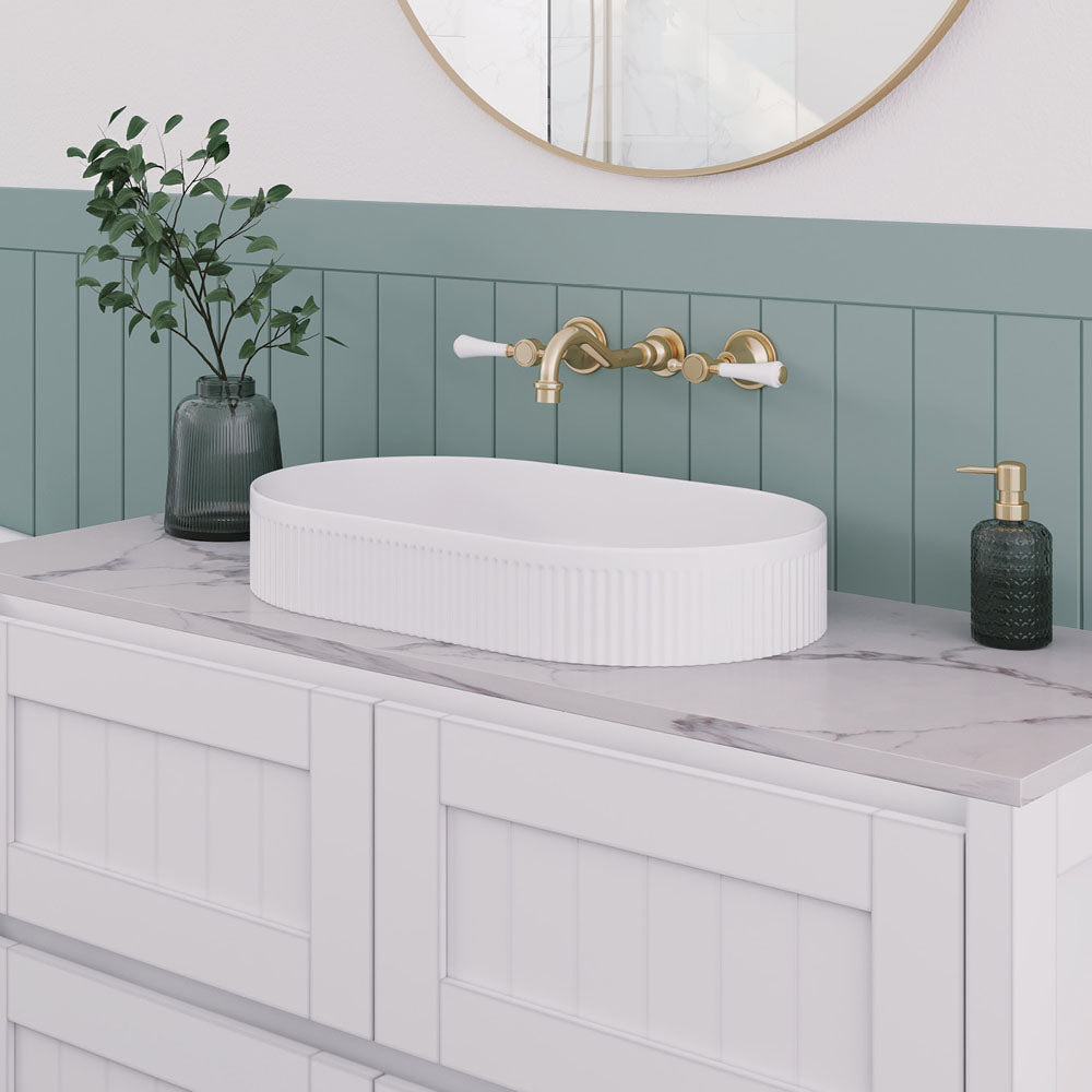 Eleanor Fluted Oval Above Counter Basin