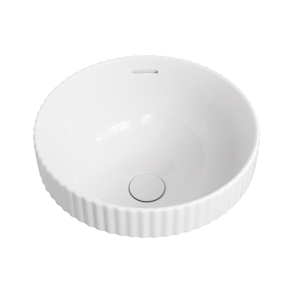 Eleanor Fluted Round Semi Inset Basin with Overflow