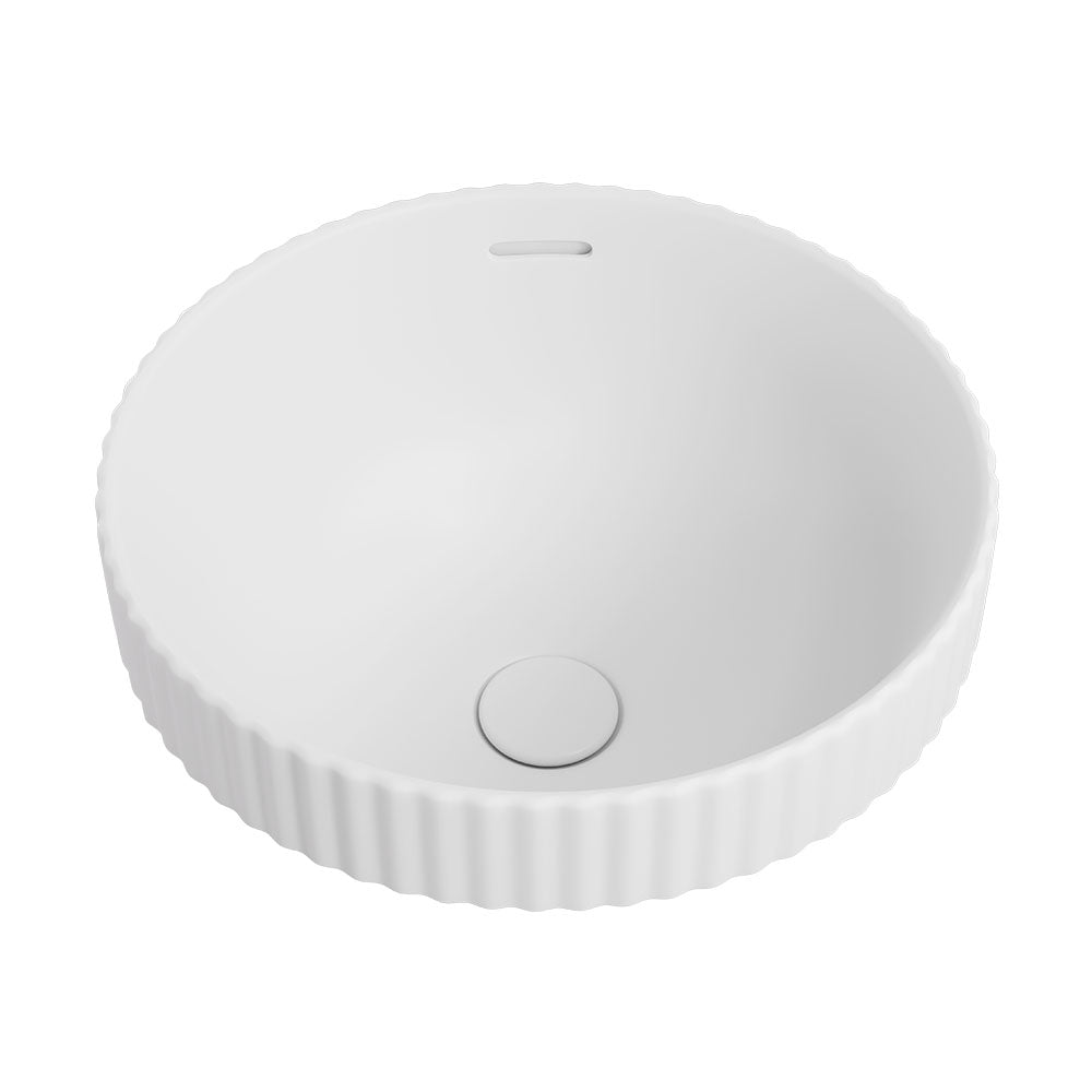 Eleanor Fluted Round Semi Inset Basin with Overflow