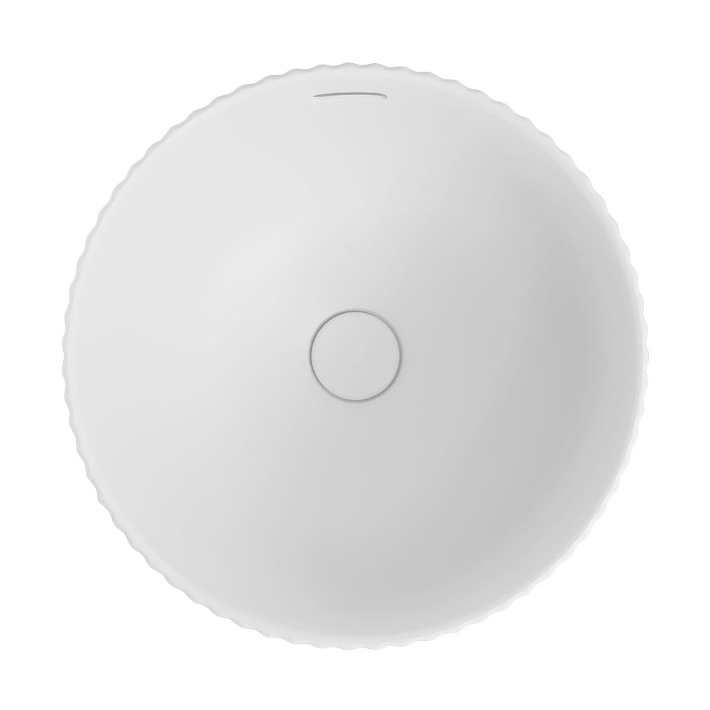 Eleanor Fluted Round Semi Inset Basin with Overflow