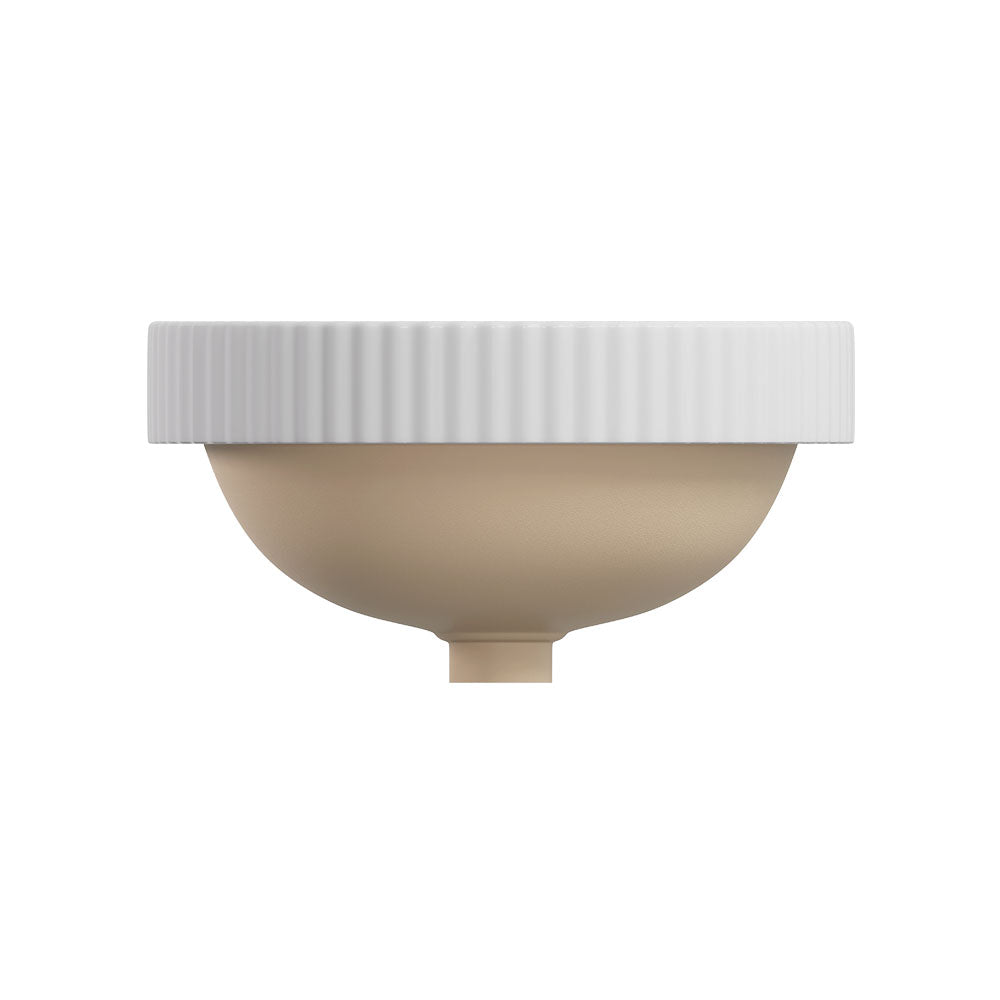 Eleanor Fluted Round Semi Inset Basin with Overflow