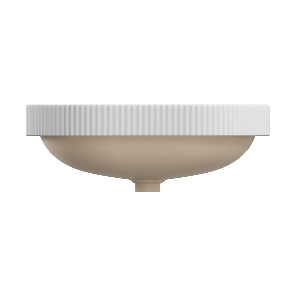 Eleanor Fluted Oval Semi Inset Basin with Overflow