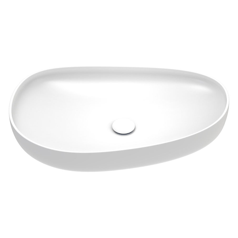 Pebble Large 650 Slim Edge Ceramic Basin