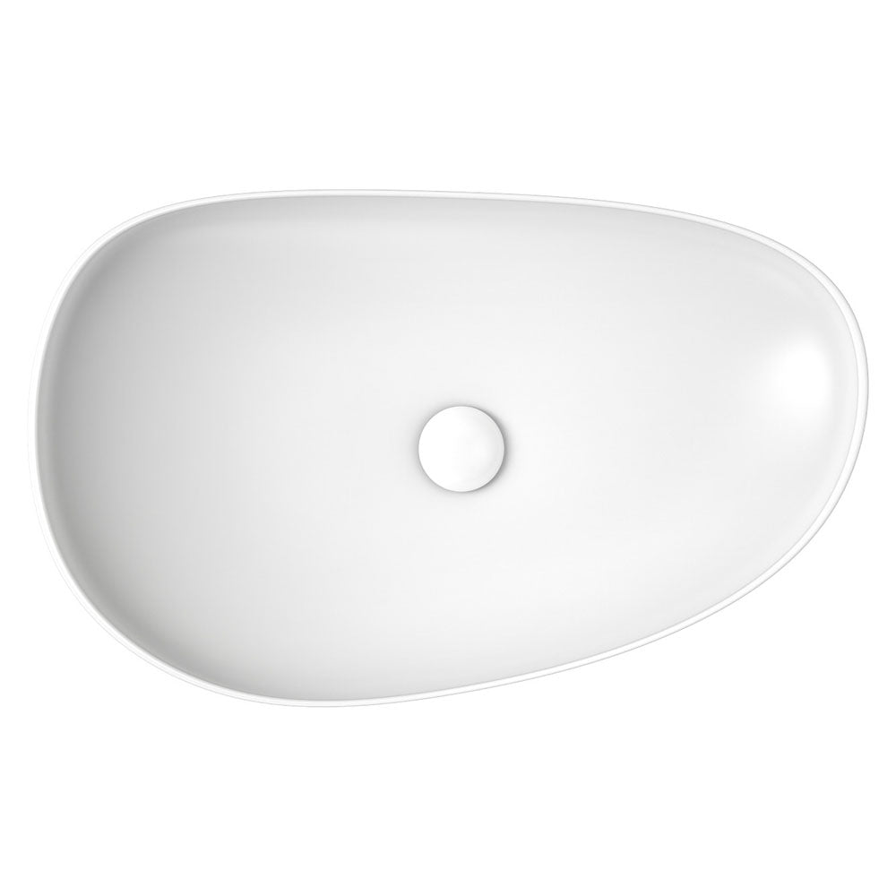 Pebble Large 650 Slim Edge Ceramic Basin