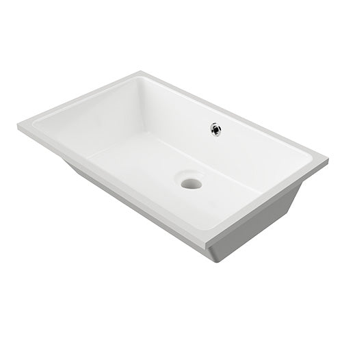 Rectangle Undermount Basin 530mm Gloss White