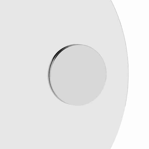 Ablaze - 3x 140mm Round Magnifying Mirror with magnet and 140x400mm metal strip