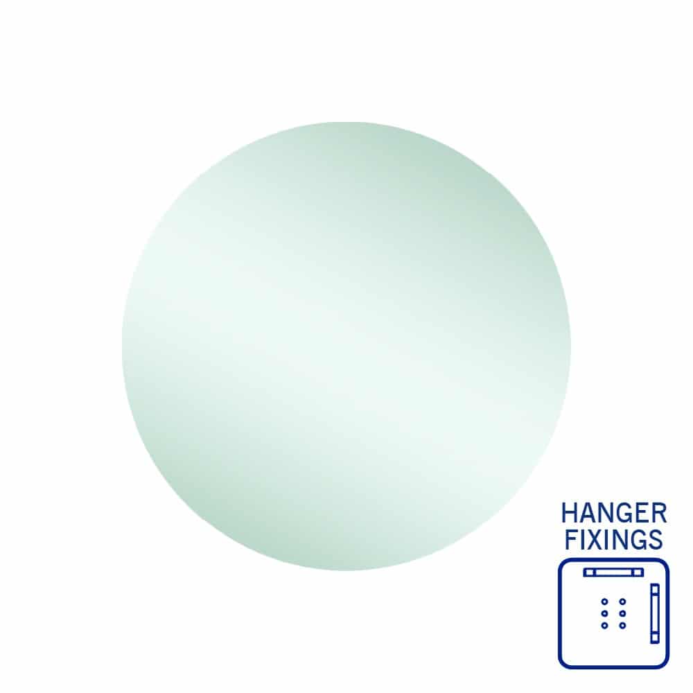 Ablaze - Rio Polished Edge Round Mirror - 600mmØ with Hangers