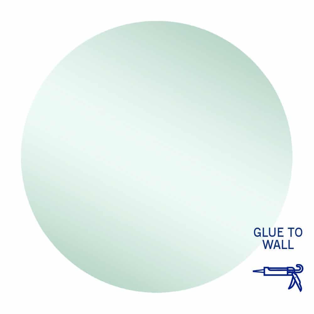 Ablaze - Rio Polished Edge Round Mirror - 800mmØ Glue-to-Wall