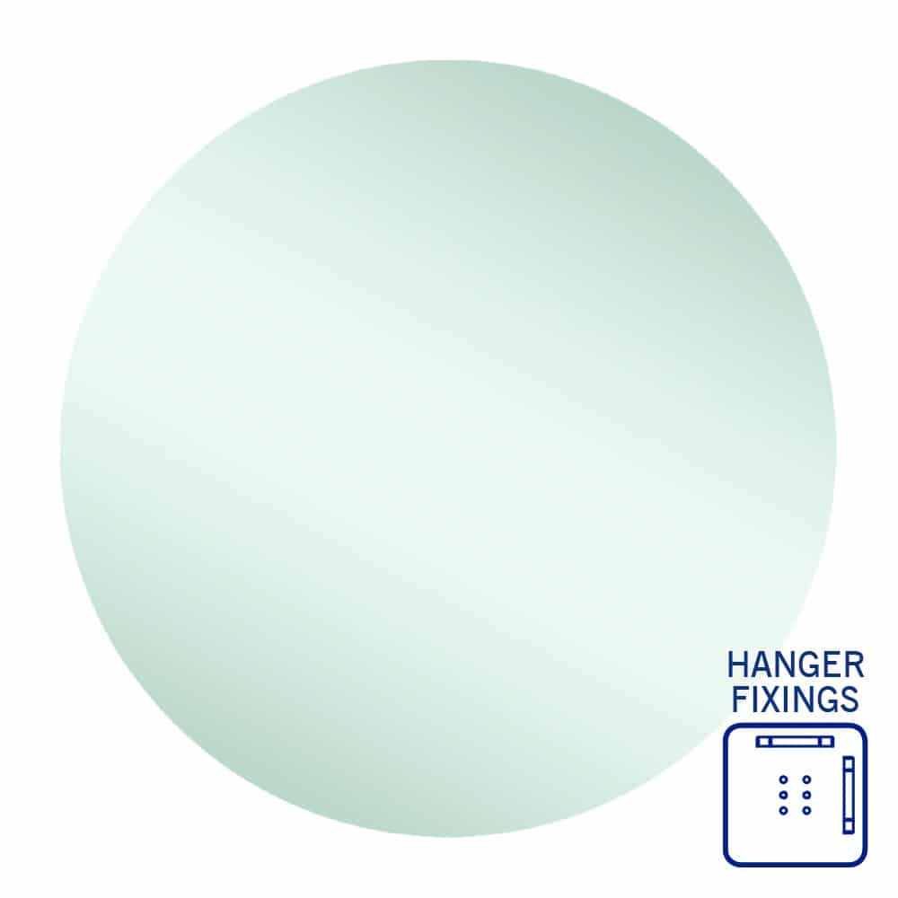 Ablaze - Rio Polished Edge Round Mirror - 800mmØ with Hangers