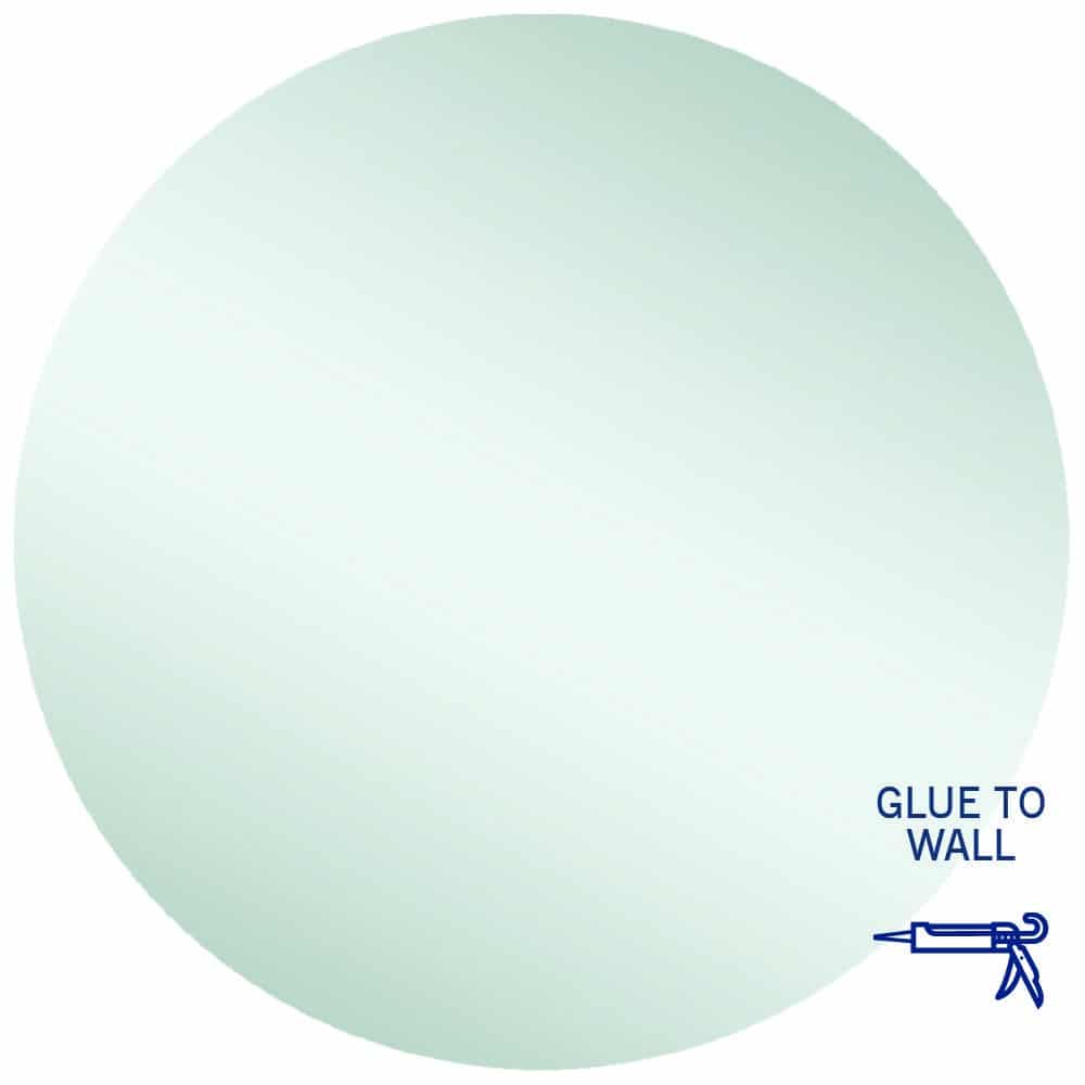 Ablaze - Rio Polished Edge Round Mirror - 900mmØ Glue-to-Wall