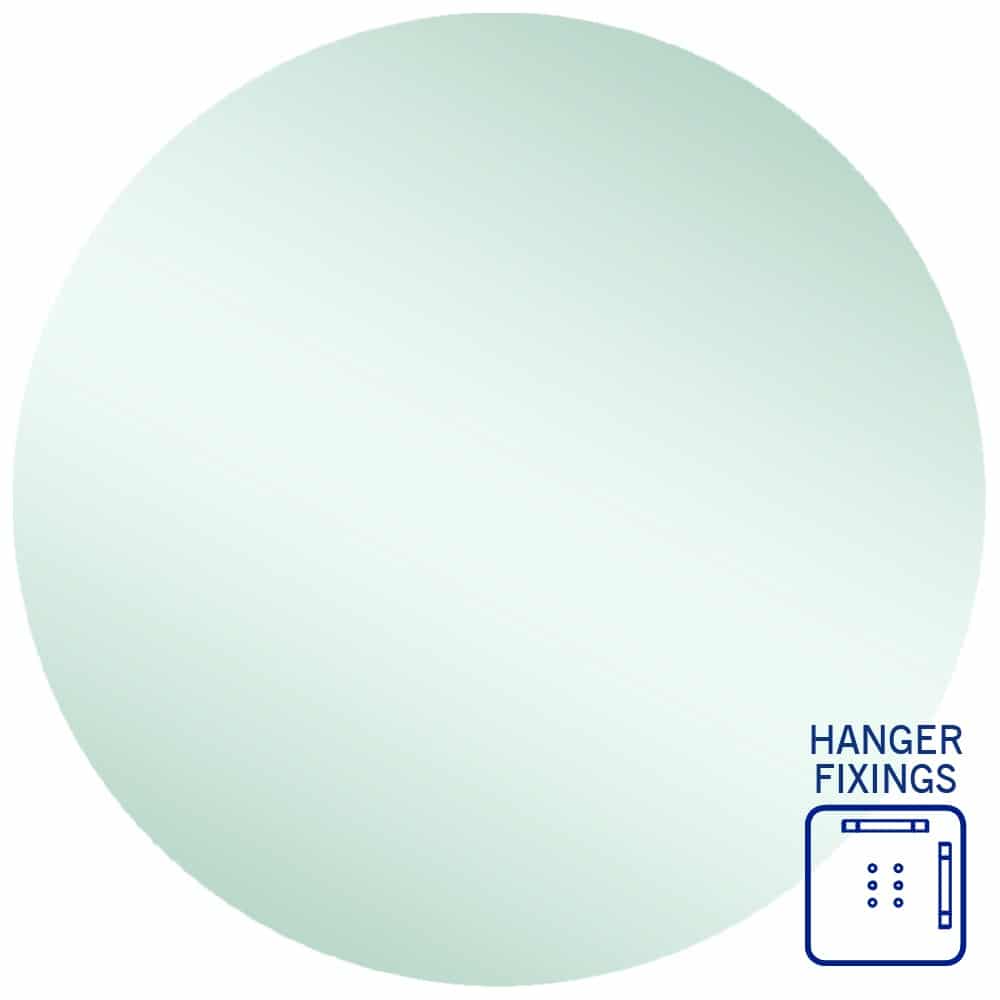 Ablaze - Rio Polished Edge Round Mirror - 900mmØ with Hangers